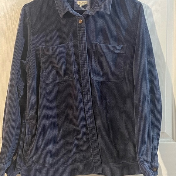 L.L. Bean Dark Blue Corduroy Shaket - Picture 2 of 9